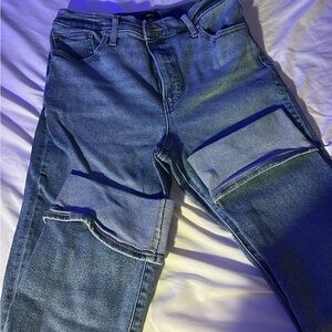Express Blue Straight Leg Jeans